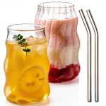 JINNTHE Glass Cups Set Dishwasher Safe Reusable 18oz-0