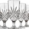 Godinger Iced Tea Glasses Clear Modern Geometric Design-0