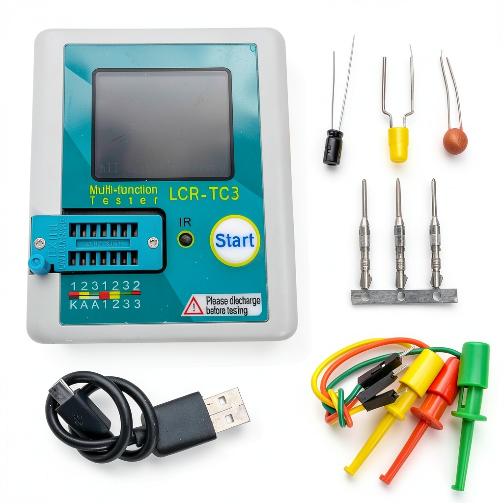 Cywhrvzsf LCR Meter displaying measurement readings on a workbench