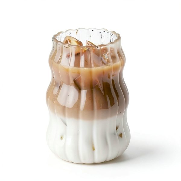 Nirvany Vintage Glass Cups Clear Insulated Reusable Set-1