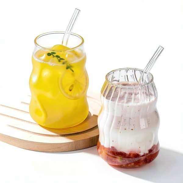 JINNTHE Glass Cups Set Dishwasher Safe Reusable 18oz-5