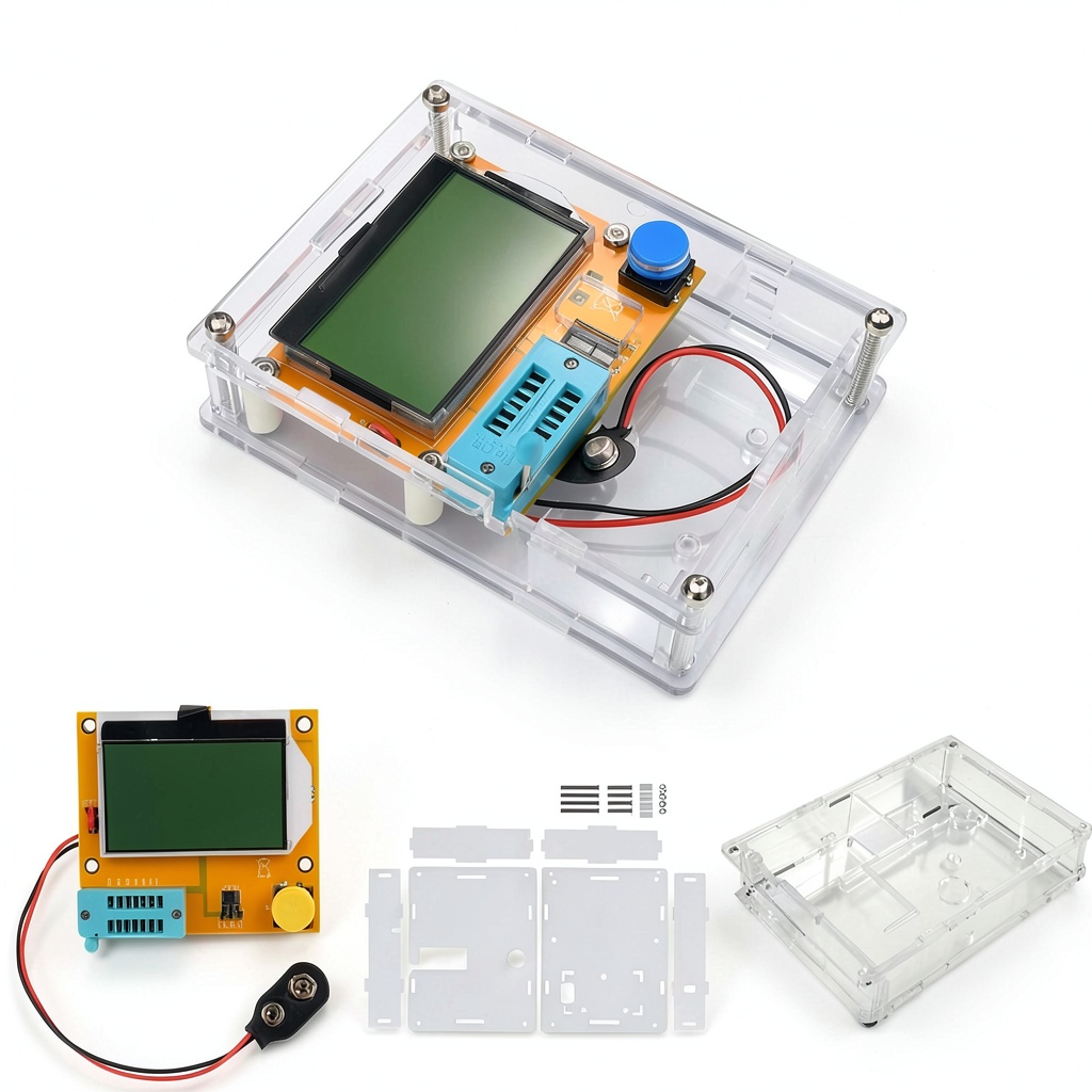 Installing AiTrip LCR meter component tester on a wooden desk
