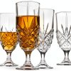 Godinger Iced Tea Glasses Clear Modern Geometric Design-1