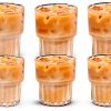 MUJUZE Drinking Glasses Set of 6 Dishwasher Safe Transparent-0