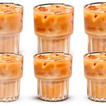 MUJUZE Drinking Glasses Set of 6 Dishwasher Safe Transparent-0