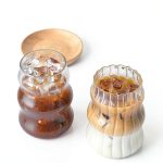 Nirvany Vintage Glass Cups Clear Insulated Reusable Set-0