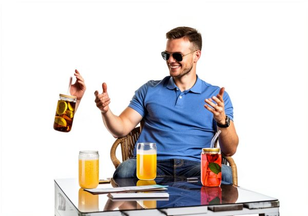 SENTVEND Clear Glass Cups BPA-Free Reusable 6 Set-5
