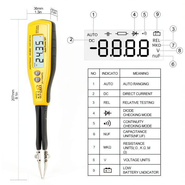AOPUTTRIVER LCR Meter Automatic LED Testing Wide Range-2