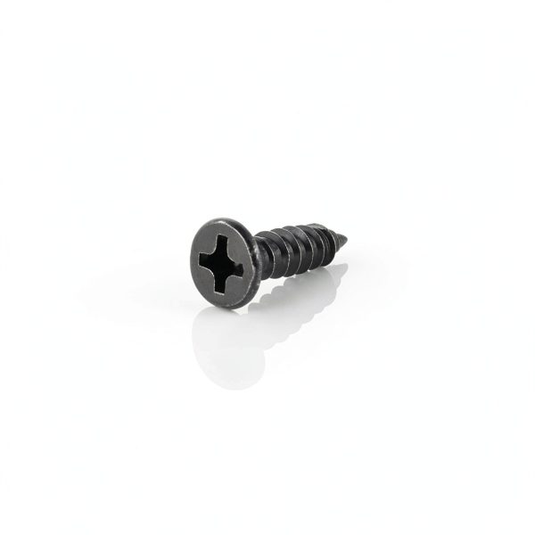 JQK #6 x 1/2" Black Screw Flat Head Phillips Wood Screw 18-8 Stainless-3