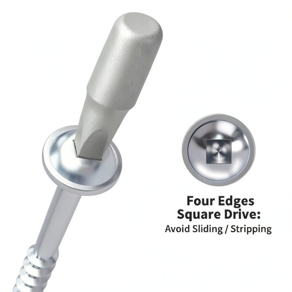 Pocket Hole Screws 1-1/4 Inch, FIXLINK Pocket Screws #8 X 1-1/4", 600 PCS, Zinc Coated Pocket Hole Screw for Indoor Outdoor, Square Drive, 150MM Drive Bit Included-3