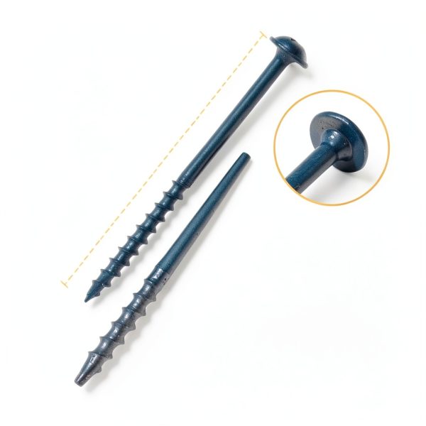 LIONMAX Pocket Hole Screws Assortment Kit, 450 PCS in 5 Sizes, 8 x 1, 1-1/4", 1-1/2", 2", 2-1/2", Blue Anti-Rust Coated Pocket Hole Screws for Exterior, Square Drive, 150MM Drive Bit Included-6