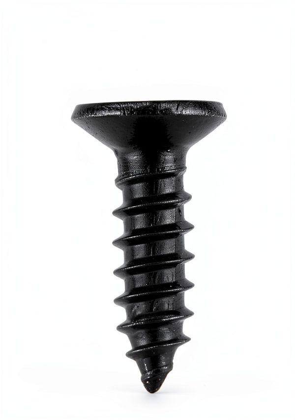 JQK #6 x 1/2" Black Screw Flat Head Phillips Wood Screw 18-8 Stainless-1