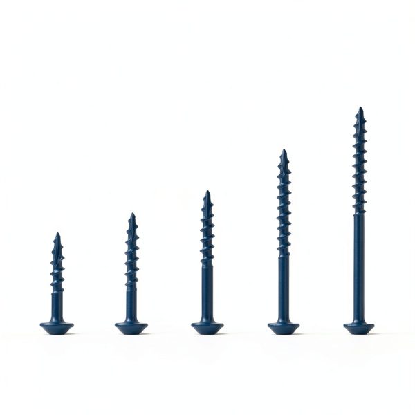 LIONMAX Pocket Hole Screws Assortment Kit, 450 PCS in 5 Sizes, 8 x 1, 1-1/4", 1-1/2", 2", 2-1/2", Blue Anti-Rust Coated Pocket Hole Screws for Exterior, Square Drive, 150MM Drive Bit Included-1